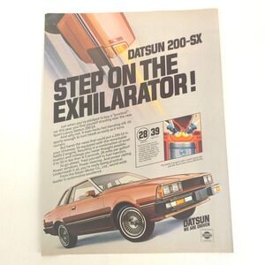 Datsun 200SX Print Ad 1981 Nissan Coupe Vintage Import Car Promo JDM Wall Decor